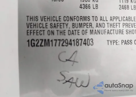 2009 Pontiac G6 Gxp from USA, damaged, VIN 1G2ZM177294187403